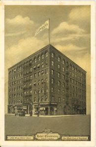 Postcard view of the Clendening Hotel